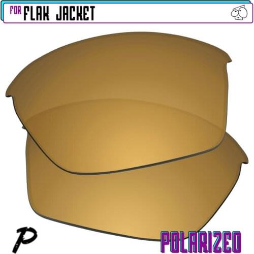 EZReplace Polarized Replacement Lenses for - Oakley Flak Jacket Sunglasses - Gunmetal P