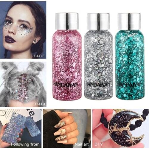 Multi-function Glitter Eyeshadow Palette Glitter Nail Hair Body Face Gel Art Mermaid Flash Sequins Cream Decoration For Party