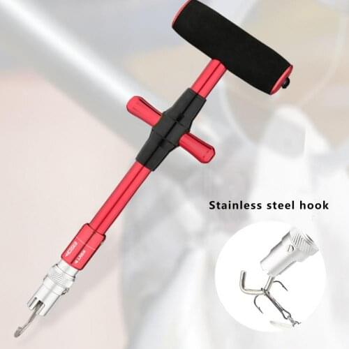 Fishing Hook Remover Portable T-shaped Hook Remover Aluminum Alloy Fishing Squeeze-out Tool Fishing Gear Tackle Open Close Tool