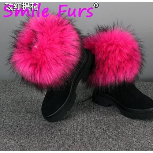 2020 New Colorful Faux Fur Shoes Cover Fake Raccoon Fur Boot Decor Winter DIY Elastic Shoes Sleeve Warmers Boot Feet Decor ZKG22