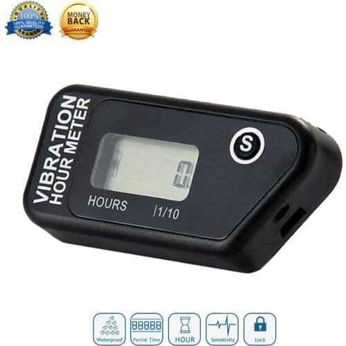 Vibration Hour Meter Wireless Hour Meter Diesel Hour Meter for All Gasoline Engine ATV UTV Dirtbike Outboards Snowmobile HM016C