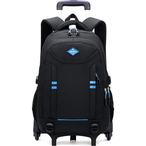 Removable Children School Bags 2/6 Wheels Stairs Kids Boys Backpacks Trolley Schoolbag Luggage Book Bag Backpack Mochila