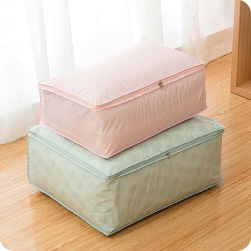 PEVA Quilt Storage Bag Closet Space Saver Bag for Clothing Duvets Bedding Pillow Quilt Dustproof Travel Luggage Organizer Bag