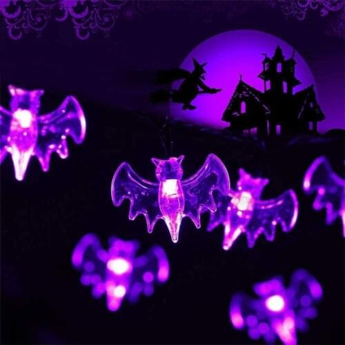 Halloween Led Decorative Light String Pumpkin Lantern Ghost Bat Bulb Poly Atmosphere Lantern