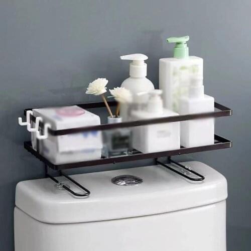 Toilet Rack Multi-function Punch-free Vanity Toilet Storage Shelf Bathroom Above The Toilet Rack Toilet Bathroom Wall Hanging