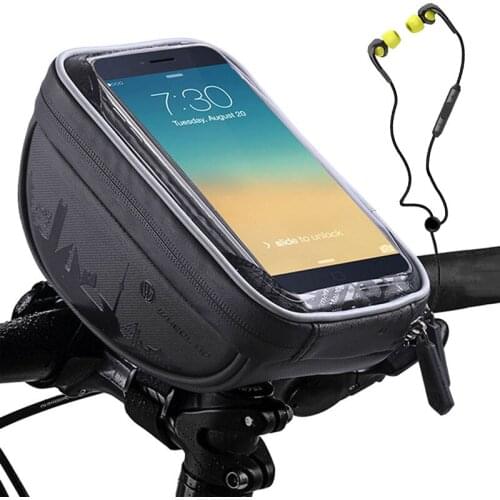 Rainproof Bicycle Top Front Tube Bag 6.0 Inch Phone Case Touch Screen Mountain Bike Bag Shading Design Cycling Handlebar Bag
