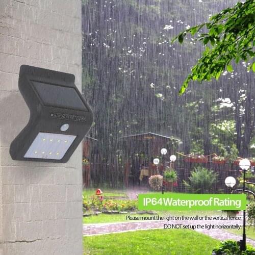 Waterproof Outdoor Solar Power Motion Sensor Security LED Wall Light Lamp Flood