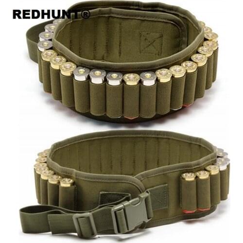 Tactical Shooting 30 Rounds Shotgun Shell Holder Belt Gun Bullet Belt Pouch Waterproof Canvas Cartridge Ammunition Belt