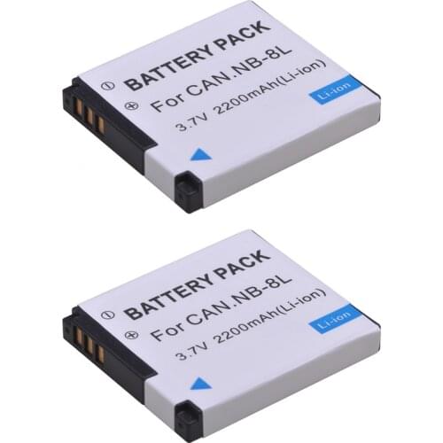 High Capacity 2200mAh NB-8L NB8L 8L Li-ion Battery for Canon PowerShot A3300 A3200 A3100 A3000 A2200 A1200 IS Camera Battery