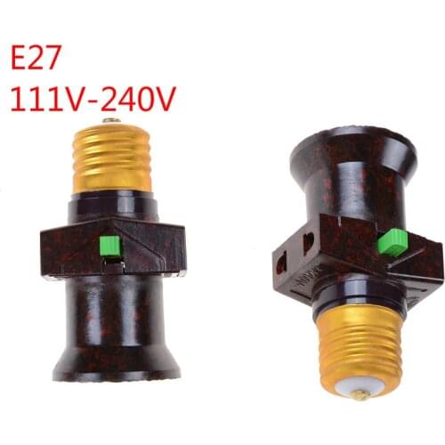 111V- 240V E27 Screw Bulb Holder Convert To With Switch Lamp Socket LED Bulb Adapter Lighting