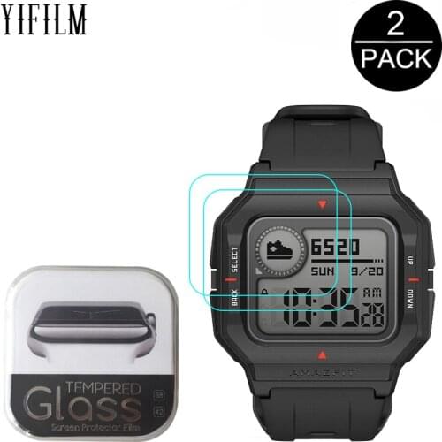 2PCS 2.5D 9H HD Clear Anti-Scratch Glass For Huami AMAZFIT Neo AMAZFIT A2001 Smart Watch Screen Protector Film Tempered Glass