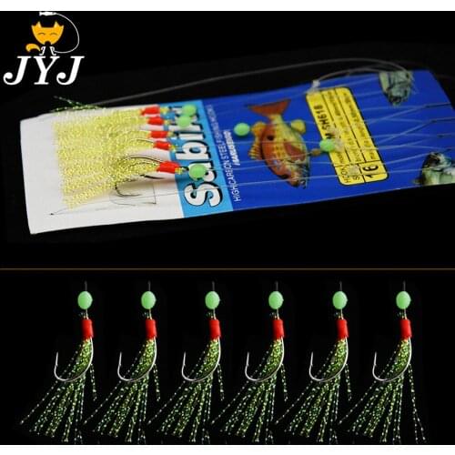 20 packs sabiki rig mixed colors with size 9-14 Shrimp Soft Artificial Bait With Glow Hook Fishing Lure