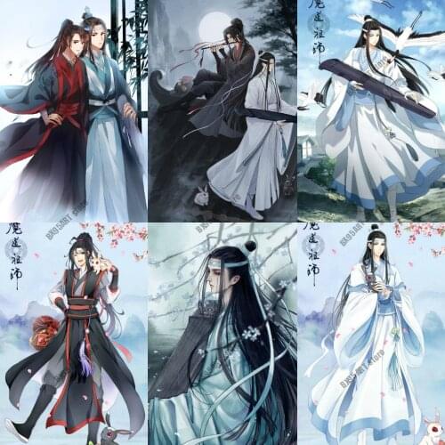 5D DIY Diamond Painting Anime Mo Dao Zu Shi Diamond Embroidery Full Drill Wei Wuxian Cross Stitch Kits Mosaic Room Decoration