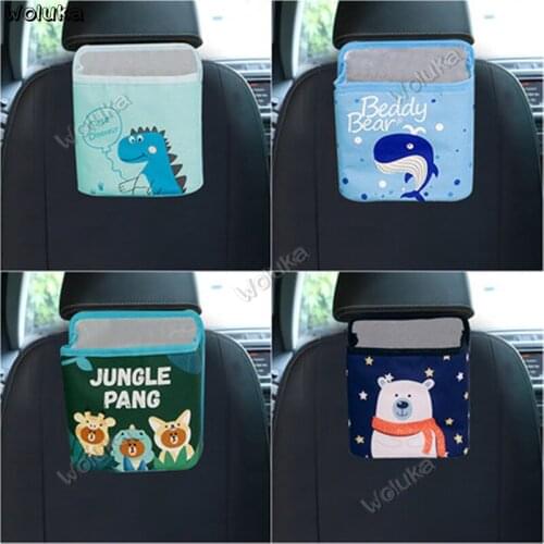 Car trash can car interior with mini hanging storage bag multi-function compartment car garbage bag CD50 Q03