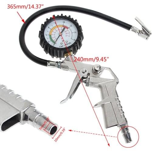 Car Air Tire Pressure Inflator Gauge Auto Motorcycle Flexible Hose Dropshipping