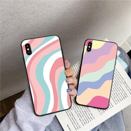 Colorful Stripes Case For Samsung Galaxy A21S A22 A20e A10 A12 A02S A51 A52 A50 A31 A32 A30 A71 A70 A72 A40 A41 A42 A7 2018 Capa