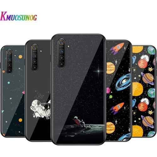 For OPPO A5 A9 2020 F7 Phone Cover Shell Space Planet Stars for OPPO Reno 2 Z 2Z 2F 3 4 Pro 5G Bright Black Phone Case