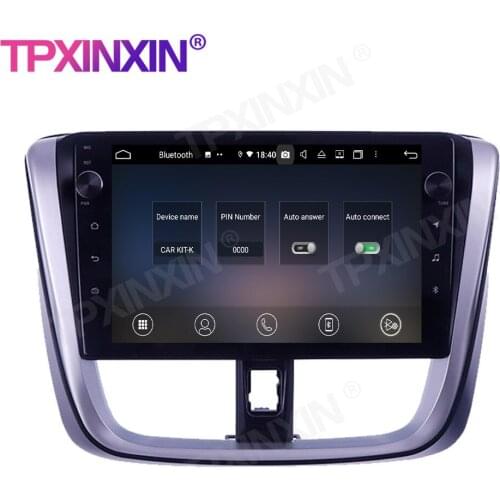 For Toyota ViosYaris 2014-2017 Touch Screen 4+128G Android 10 GPS IPS Car Multimedia Tesla Player Headunit Audio Radio Navigtion