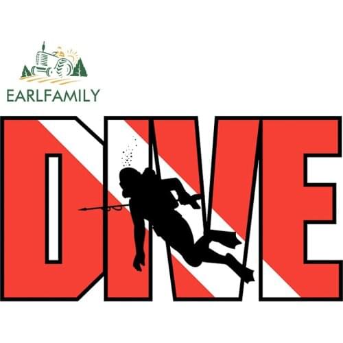 EARLFAMILY 13cm x 7.3cm for Dive Naked Graffiti Car Sticker Fashion Decal Occlusion Scratch Vinyl Car Wrap Refrigerator Decor