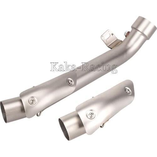 GSX-R1000 Motorcycle Exhaust Pipe Mid Link Pipe for Suzuki GSXR1000 GSXR 1000 with Heat Shield Exhaust Middle Connect Pipe