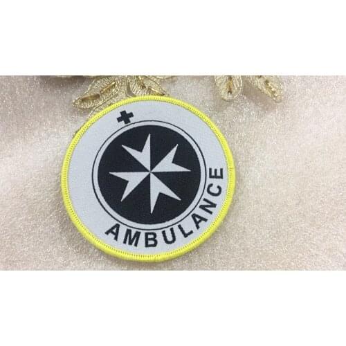 Customized cloth patch woven patches Iron on Badges custom logo / custom design over-locking patches for Coats Jeans Backpack