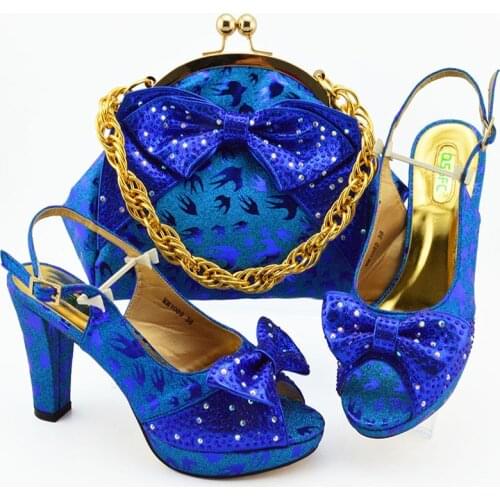 Italian Design 2021 Nigerian Fashion Hot Selling Butterfly-Kont Decoration Style Wine Color Party Women Shoes and Bag Set