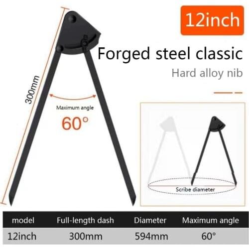 T3EC Compass for Geometry Carpenters Precision Compasses Makes Circles Drawing Marking Tools Carpenters Props Craft