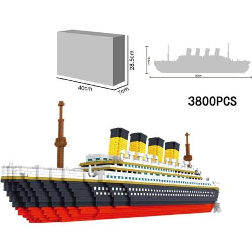 Hot Lepining creators Classic cruise luxury rms Titanic ship model mini micro diamond building blocks bricks toys gift