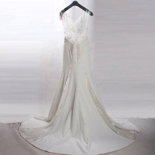 LZ235 2018 Real Photos Yiaibridal Beautiful Special Lace Wedding Dresses Vestido De Noiva Low Price High Quality Bridal Dress