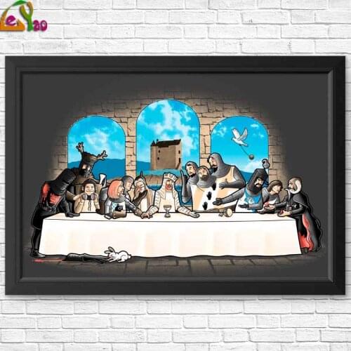 Holy Grail Last Dinner 5D DIY Diamond Painting Mosaic Kits Diamond Embroidery Cross Stitch Cartoon Picture Rhinestones Home Deco