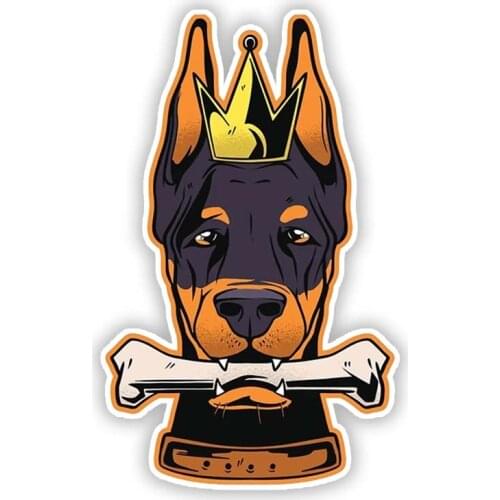 S50438# Various Sizes Personality PVC Decal Doberman Dog Waterproof Car Sticker on Motorcycle Laptop Decorative