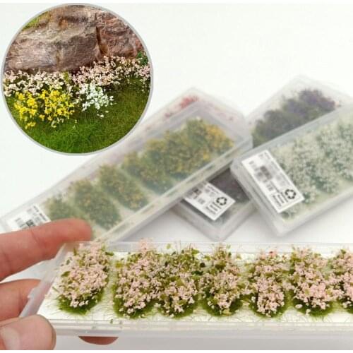 One Sheet Artificail Flower Clusters Flower Tufts Model Scenery Railway Wargame Static Grass Base PJ08