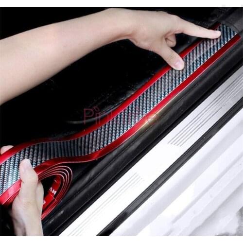 Door Sill Strip Car Door Threshold Crash Srtipe Carbon Fiber Color Sticker Car Styling For VW Volkswagen Golf 7 MK7 2011-2018