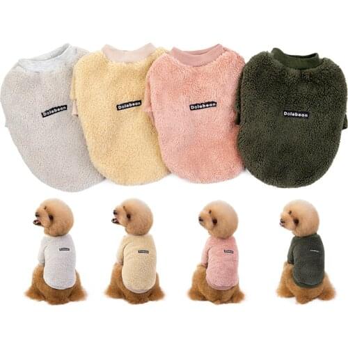 Luxury Designer Dog Clothes for Small Large Dogs French Bulldog Clothes Winter Warm Plush Pet Sweater Clothes for Dogs York 2020