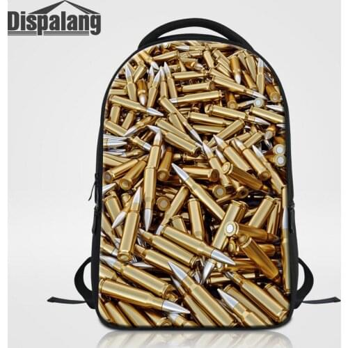 Dispalang Bullet Print Laptop Backpacks Geometric Pattern Men Travel Shoulder Bag College Computer Bagpack Male School Bags Pack