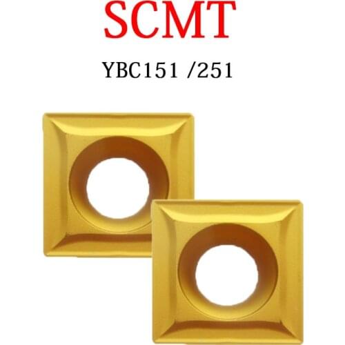 SCMT CNC Inserts Processing Steel No Slot Type SCMT09T304 YBC251 SCMT120404 YBC151 SCMT120408 Lathe Machine Tool Shank Bar