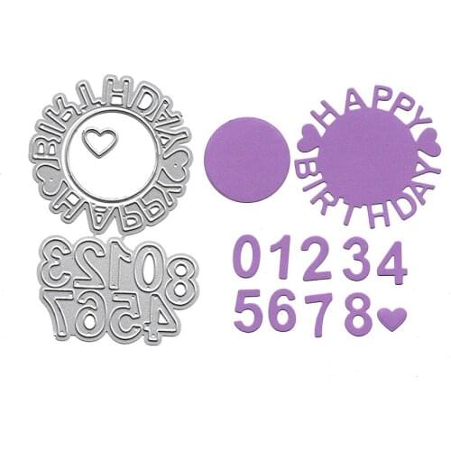 Words Dies Birthday Metal Cutting Die For Scrapbooking Paper Card Making Album Decorative Craft Planner Dies Embossing Stencils