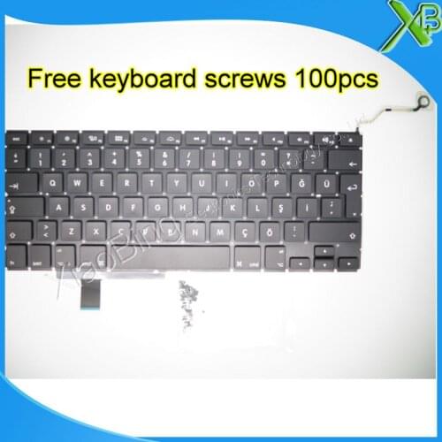 Brand New For MacBook Pro 17.1" A1297 TR Turkish Turkey keyboard+100pcs keyboard screws 2008-2011 Years