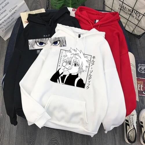 Women Hoodies Hunter X Hunter Women Pullovers Hoodies Sweatshirts Killua Zoldyck Devil Eye Printed Anime Hoody Sweatshirts Tops