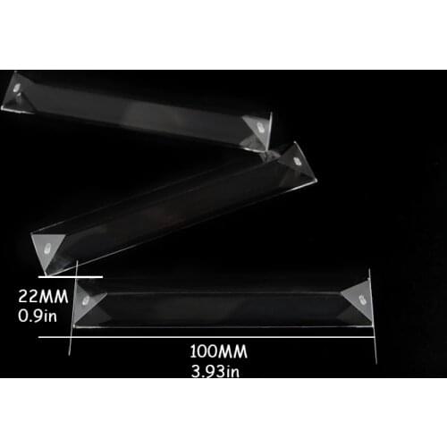 100pcs/Lot , Transparent Color, 100mm Crystal Trangle Pendant With 2 Hole,Crystal Chandelier Pendant For Wedding/Curtain Parts