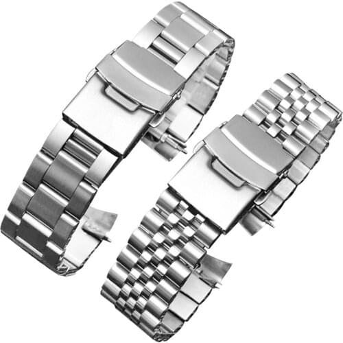 20 22 mm Stainless Steel Watch Band Bracelets Curved end Replacement For Seiko SKX007 SKX009 SKX011 without LOGO