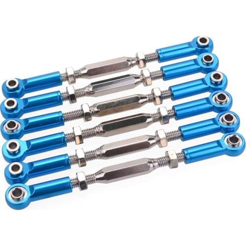 6Pcs 81mm Aluminium Steering Linkage Rod Turnbuckle for RC 1/10 Redcat Traxxas EPX HSP ZD Racing HPI Monster Truck Buggy truggy