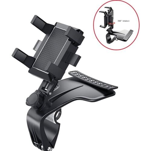 Dashboard Car Phone Holder Rotatable Mobile Phone Stands In Car Rearview Mirror GPS Navigation Bracket Anti-Slip Stand