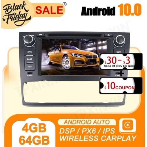Android 10 PX6 for BMW E90 E91 E92 E93 2005 Carplay GPS Car Navigation Multimedia HD Video Touch Screen Stereo DVD Player Radio