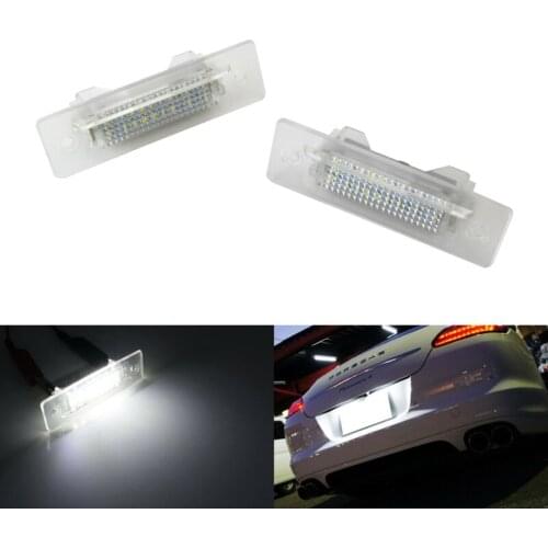 2pcs/set Car LED License Plate Light Auto Exterior Lamp Accessories For Porsche 911 Carrera 964 968 986 993 996 Boxster