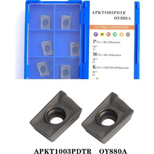 BEYOND APKT APKT1003PDTR 1003PDTR OY880A Carbide Insert Lathe Cutting Tools 10pcs Processing Steel Stainless Steel Iron