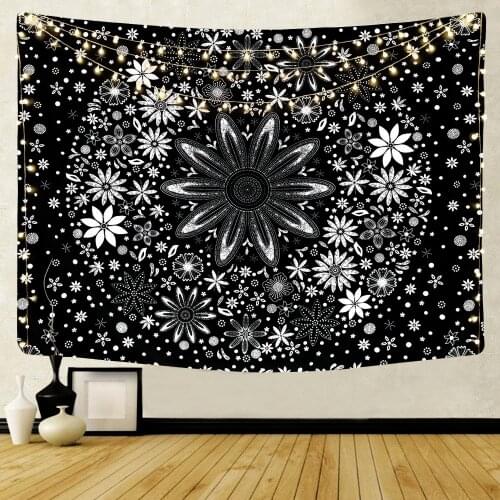 Flowers pattern Wall Rugs Tapestry Hanging Decor Dorm Room Decoration Tapestry Psychedelic Wall Prints 95X73 cm