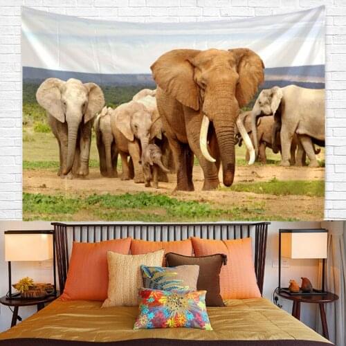 Elephant Tapestry Wall Hanging Bed Spread Beach Towel Table Cloth Yoga Mat Elephant pattem Muebles de la Sala large size