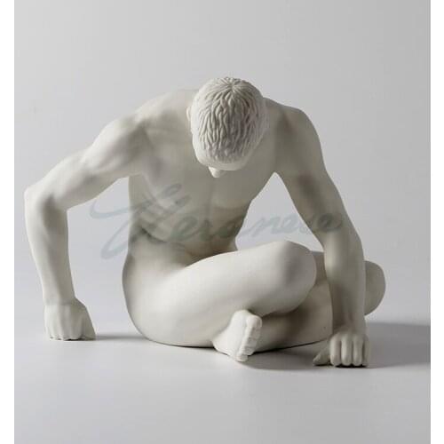 Hand engraving Artwork Resin creative ornaments body men art modern jewelry business gifts Home Furnishing naked masculinity