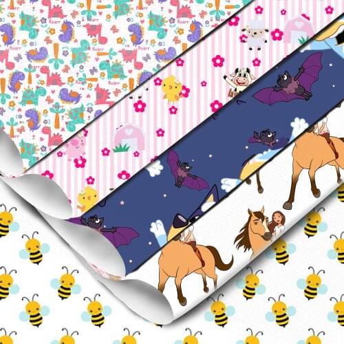 David accessories 20*33cm Cartoon Princess Character Faux Leather Sheets in Crafts Synthetic Leather DIY Fabrics,1Yc9594